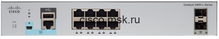 Коммутатор Cisco Catalyst WS-C2960L-8TS-LL - 8xGE + 2xGE (SFP), LAN Lite