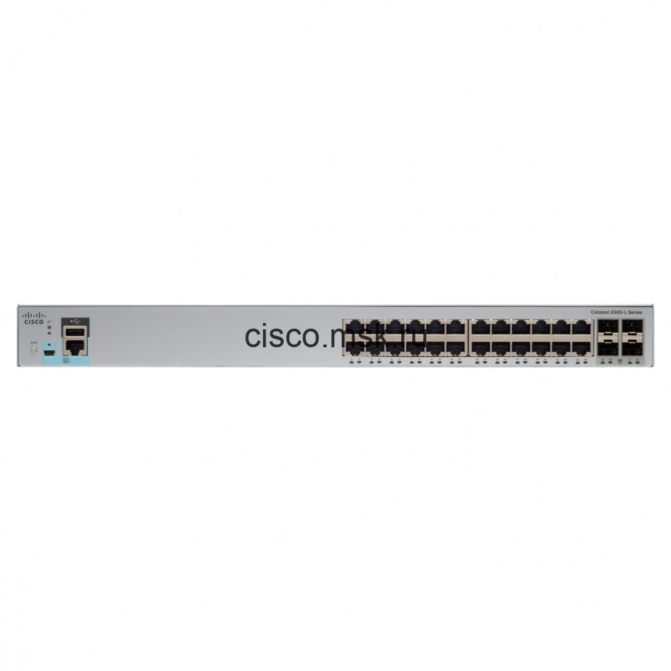 Коммутатор Cisco Catalyst WS-C2960L-24TQ-LL - 24xGE +4xGE (SFP+), LAN Lite