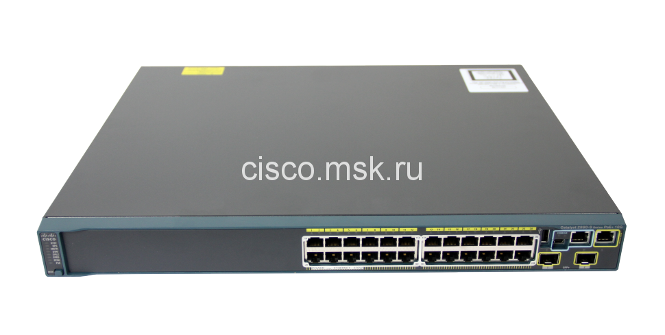 Коммутатор Cisco Catalyst WS-C2960S-24PD-L - 24xGE (PoE) + 2x10GE (SFP+), LAN Base