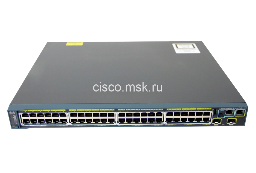 Коммутатор Cisco Catalyst WS-C2960S-48LPD-L - 48xGE (PoE) + 2x10GE (SFP+), LAN Base