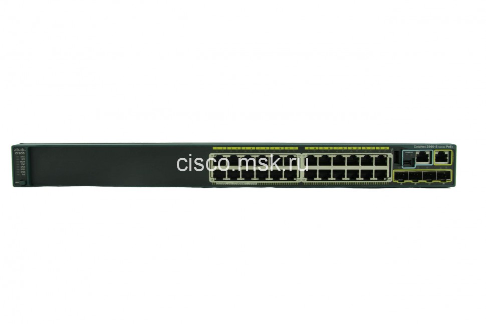 Коммутатор Cisco Catalyst WS-C2960S-24PS-L - 24xGE (PoE) + 4xGE (SFP), LAN Base