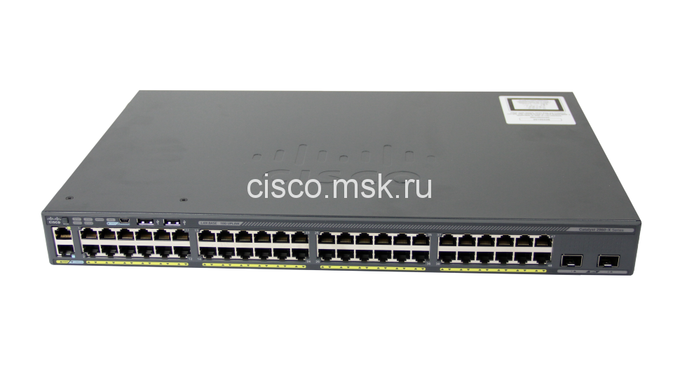Коммутатор Cisco WS-C2960X-48TD-L - Catalyst 2960-X 48 GigE, 2 x 10G SFP+, LAN Base