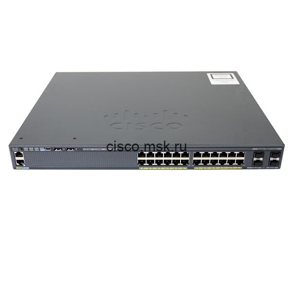 Коммутатор Cisco Catalyst WS-C2960X-24PS-L - 24xGE (PoE+) + 4xGE (SFP), LAN Base