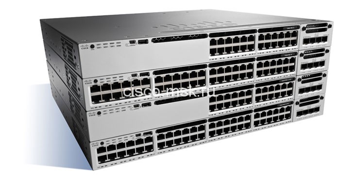 Коммутатор Cisco Catalyst WS-C3850R-48P-L - 48xGE (PoE), LAN Base