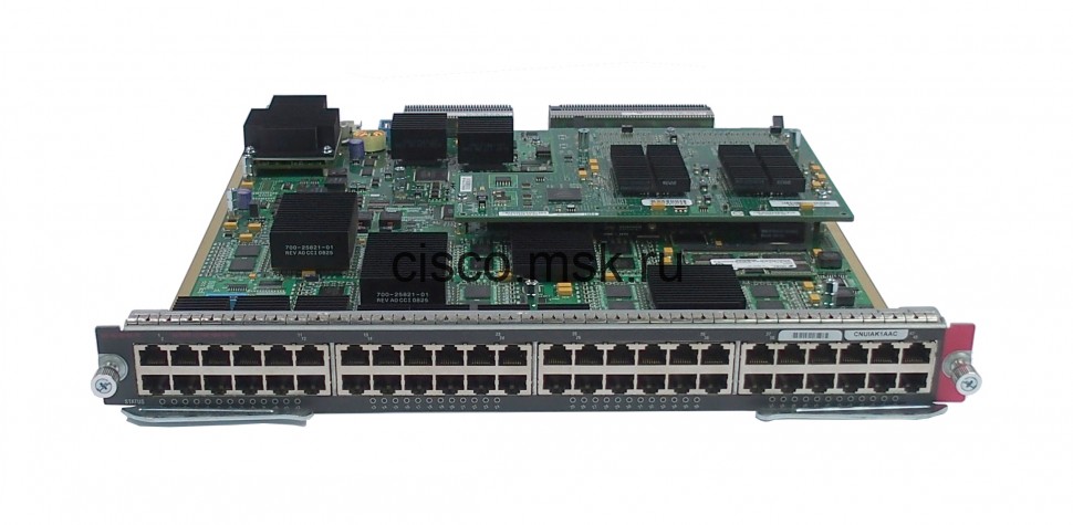 Модуль WS-X6748-GE-TX= - Cisco Catalyst 6500 48-port 10/100/1000 GE Mod: fabric enabled, RJ-45