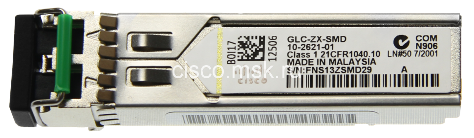 Трансивер Cisco GLC-ZX-SMD= - 1000BASE-ZX SFP transceiver module, SMF, 1550nm, DOM