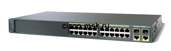 Коммутатор WS-C2960-24LC-S  - Cisco Catalyst 2960 24 10/100 (8 PoE) + 2 T/SFP LAN Lite Image