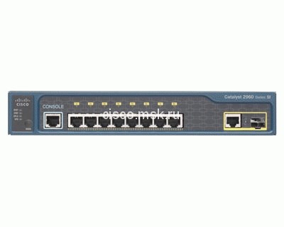 Коммутатор WS-C2960-8TC-S - Cisco Catalyst 2960 8 10/100 + 1 T/SFP LAN Lite Image