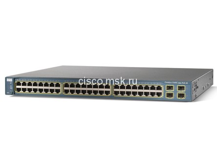 Коммутатор Cisco Catalyst WS-C3560-48TS-S - 48xFE (PoE) + 4xGE (SFP), IP Base
