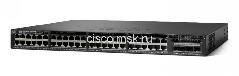 Коммутатор Cisco Catalyst WS-C3650-12X48FD-S - 36xGE (PoE) + 12x10GE (PoE) + 2x10GE (SFP+), IP Base