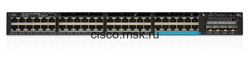 Коммутатор Cisco Catalyst WS-C3650-12X48UQ-L - 36xGE (UPOE) + 12x10G (UPOE) + 4x10GE (SFP), LAN Base
